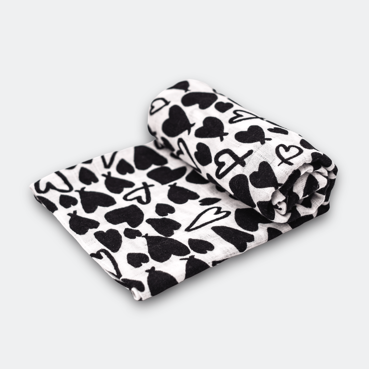 LOVE HEART SINGLE SENSORY MUSLIN - birth to 4 months