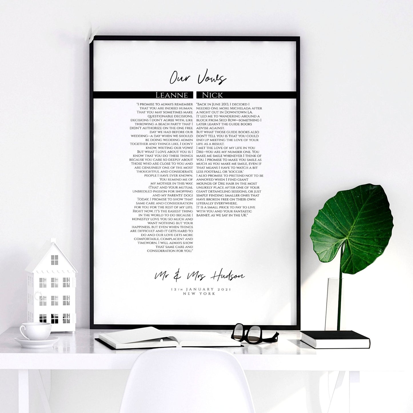 Love prints as a wedding anniversary gift wall art print