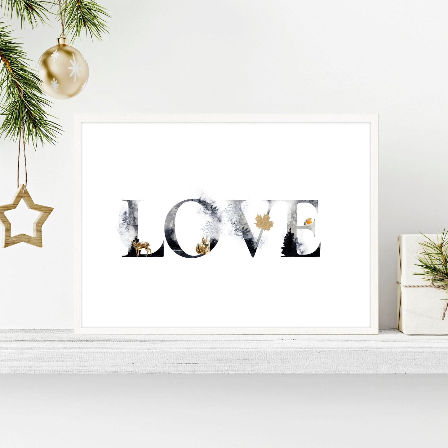 Love wall art for Christmas decor
