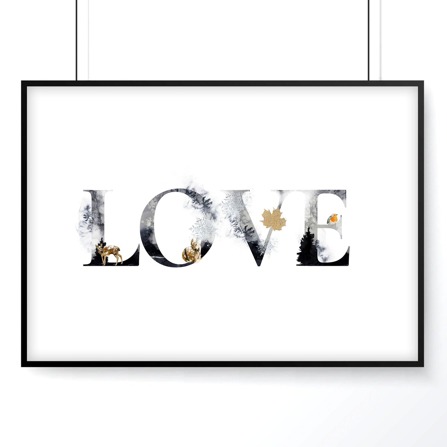 Love wall art for Christmas decor