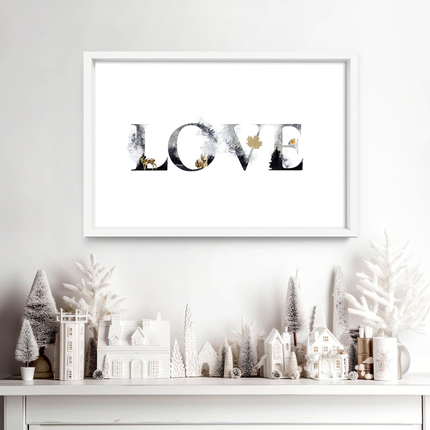 Love wall art for Christmas decor