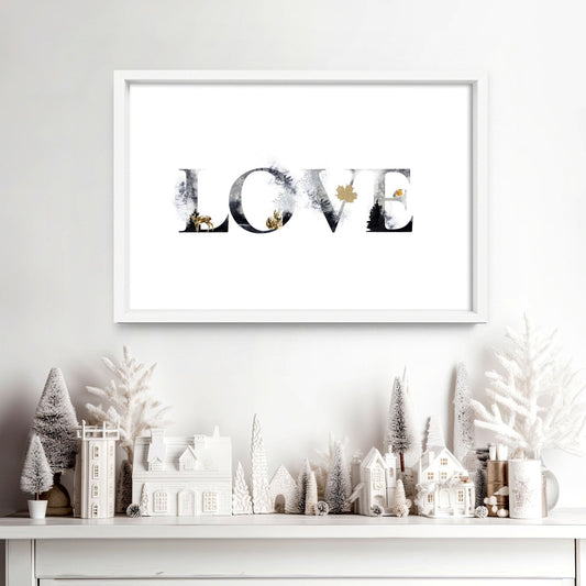 Love wall art for Christmas decor
