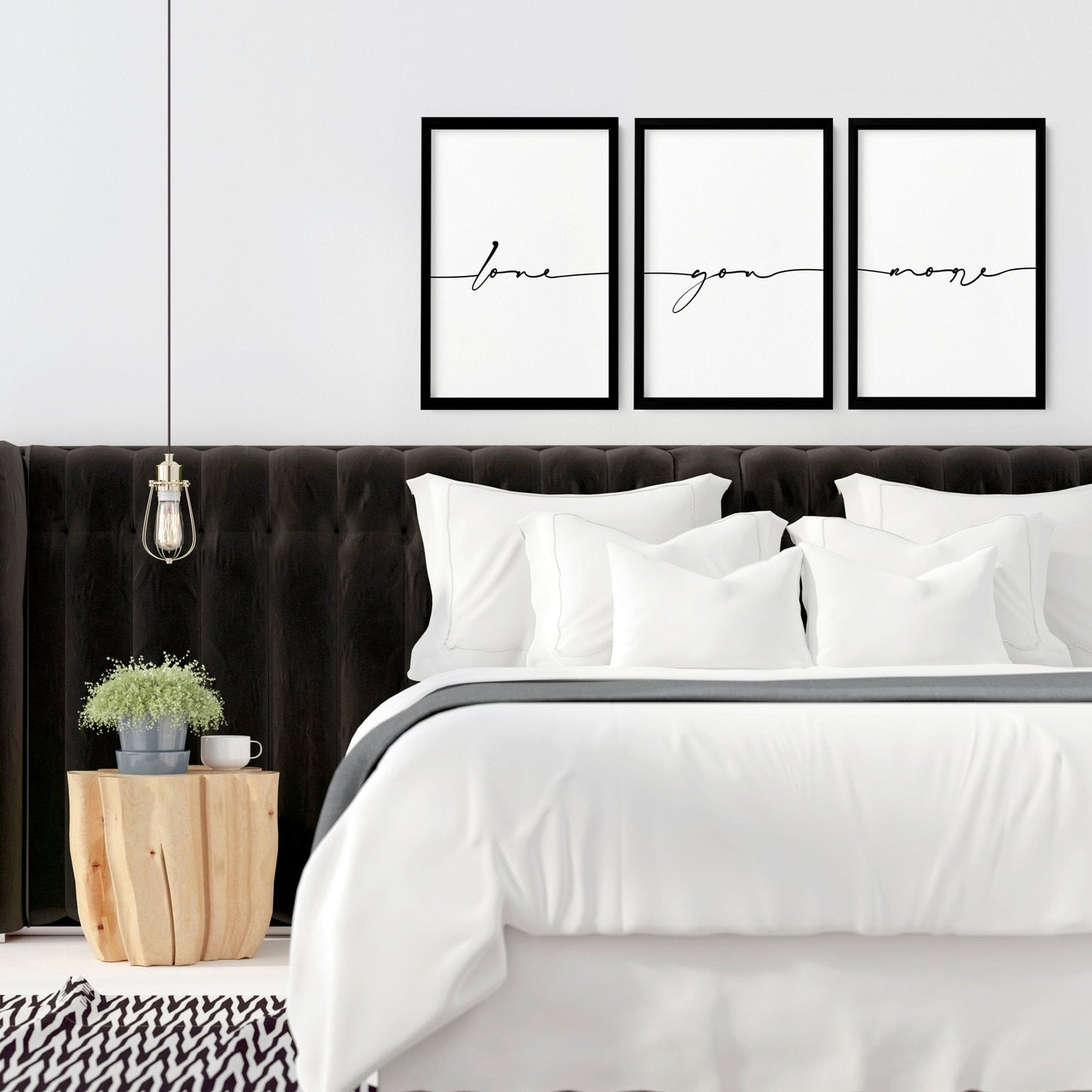 First anniversary gifts paper | set of 3 framed wall art for Bedroom