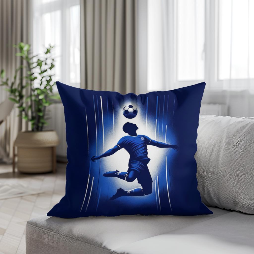 London Blue Header Cotton Cushion