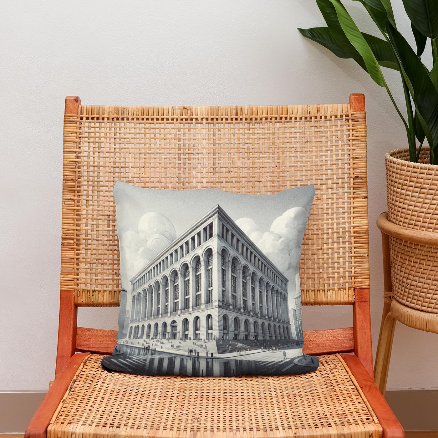 Manchester Central Library Monumental Cotton Cushion