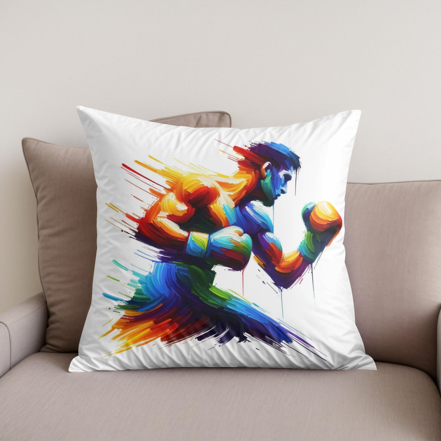 Pugilist's Colorful Impact Cotton Cushion