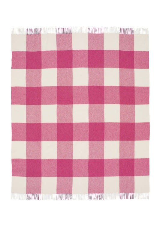 Lucy's Raspberry Checker Throw