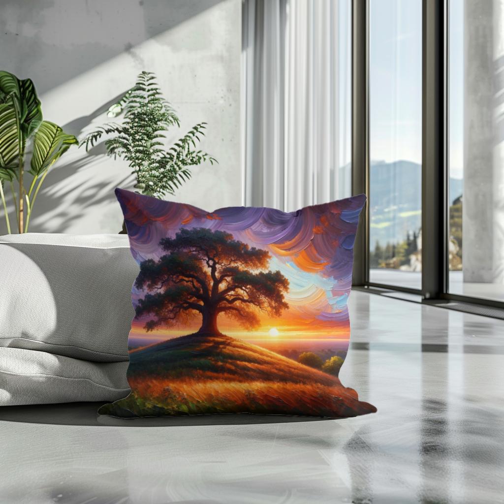 Sunset Oak Cotton Cushion