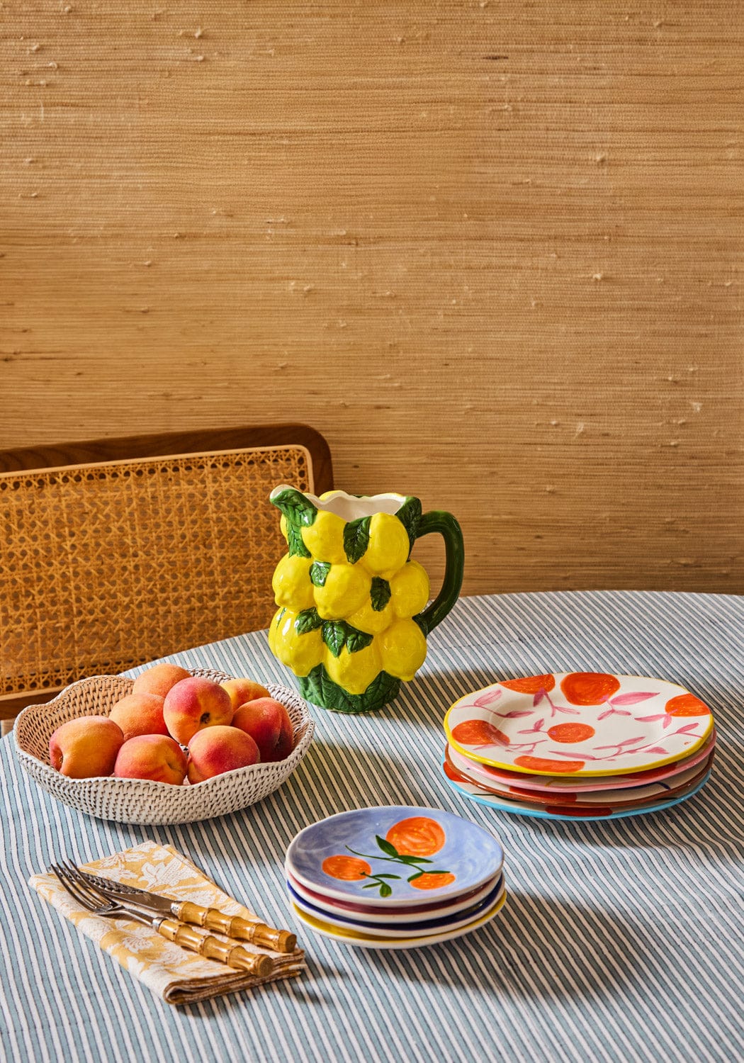 Peaches and Keen Plates After Matisse  - Set of 4