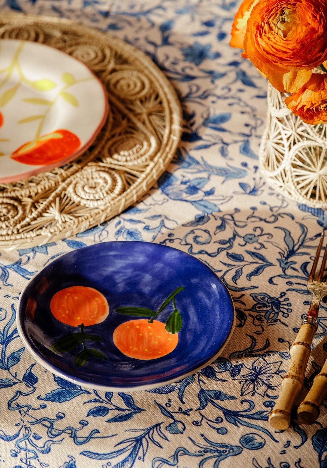 Peaches and Keen Plates After Matisse  - Set of 4