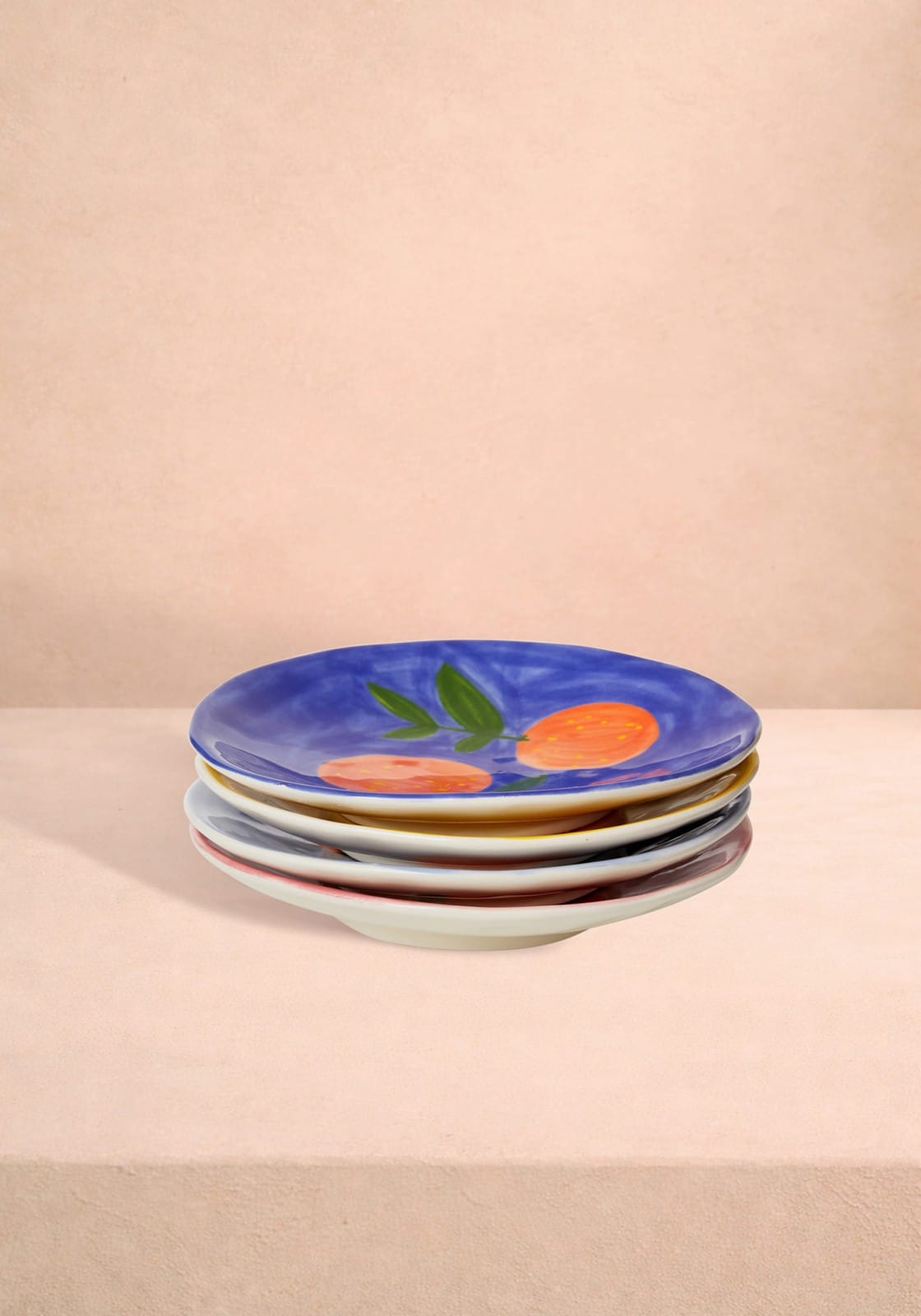 Peaches and Keen Plates After Matisse  - Set of 4