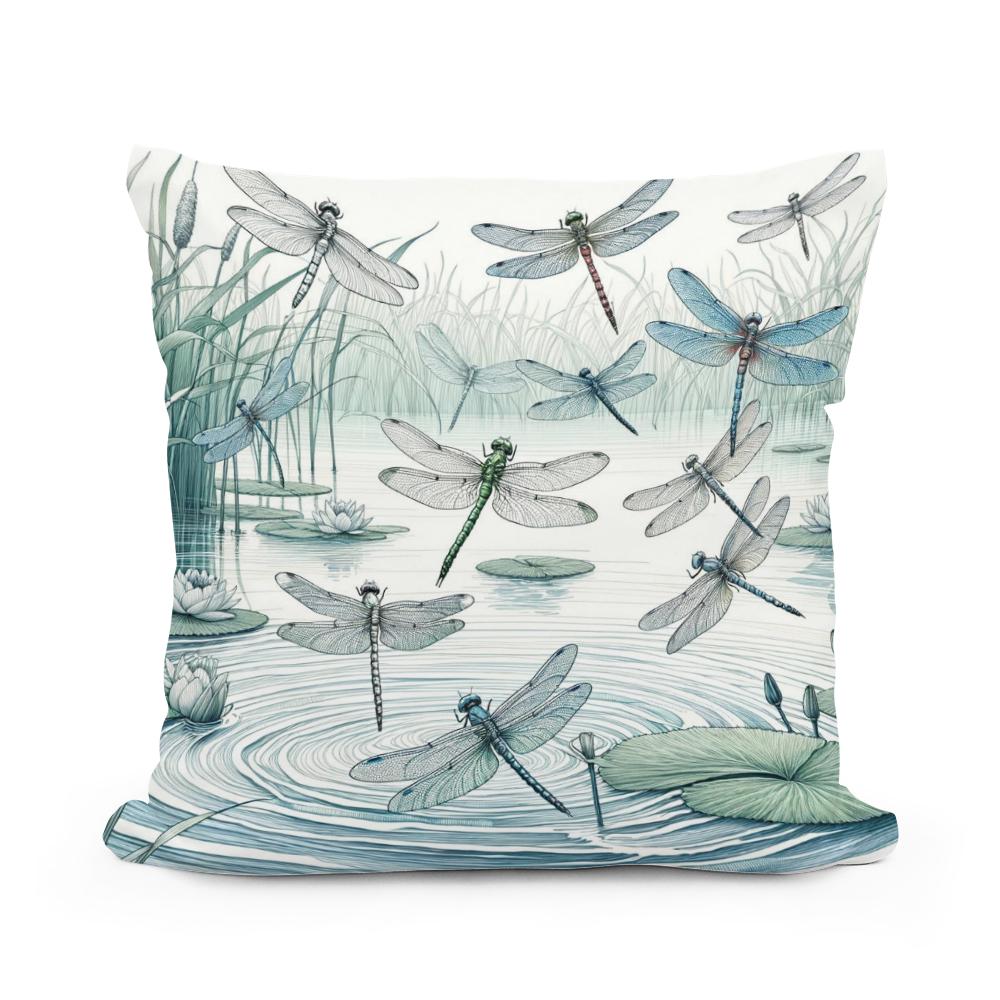 Dragonfly Waltz Cotton Cushion