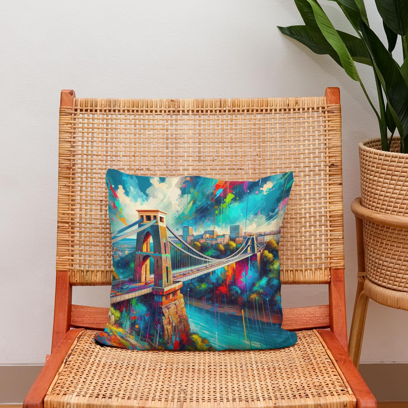 Bristol Clifton Bridge Vitality Cotton Cushion
