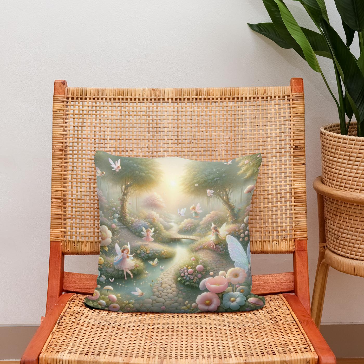 Fairy Garden Cotton Cushion
