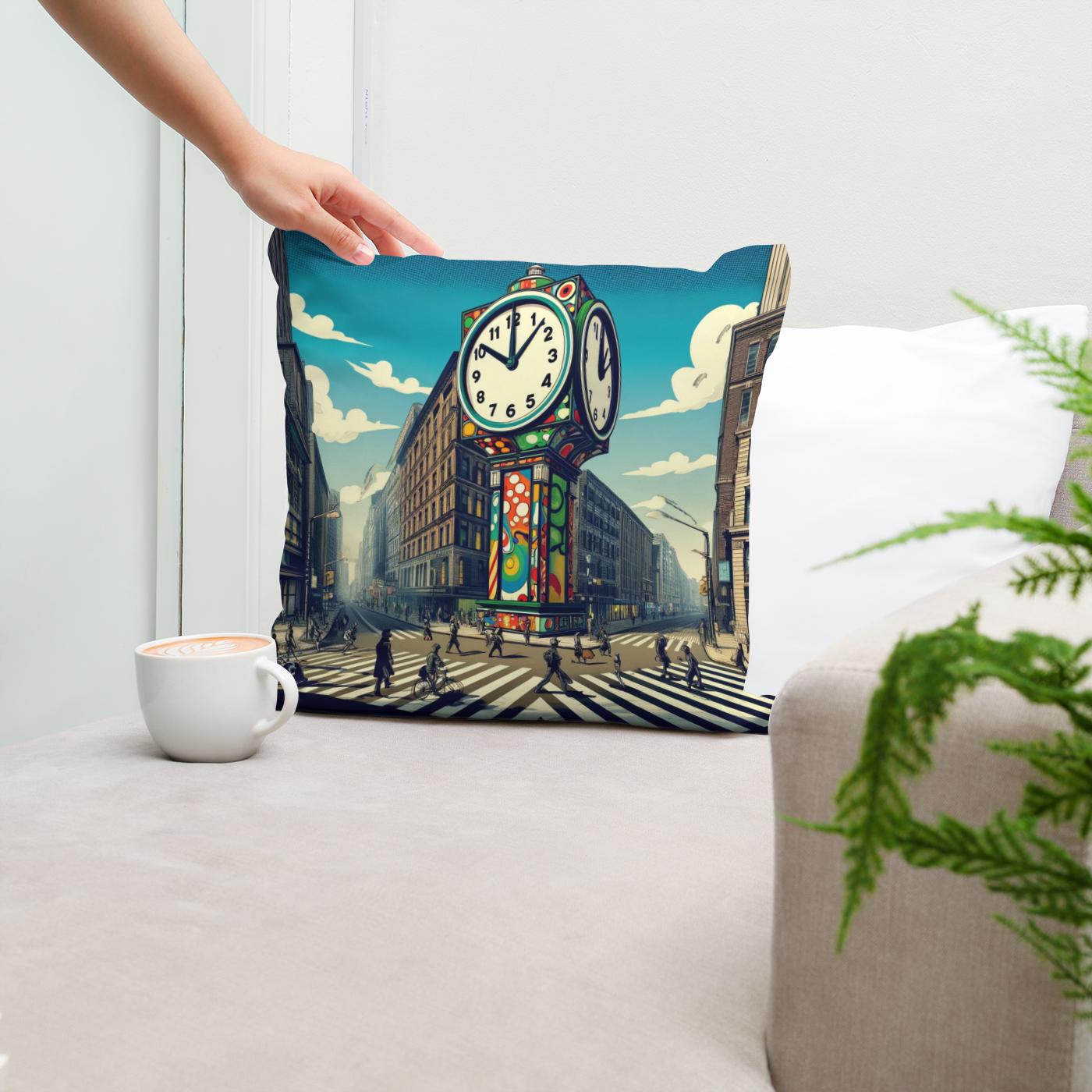 Time's Whimsy Avenue Cotton Cushion
