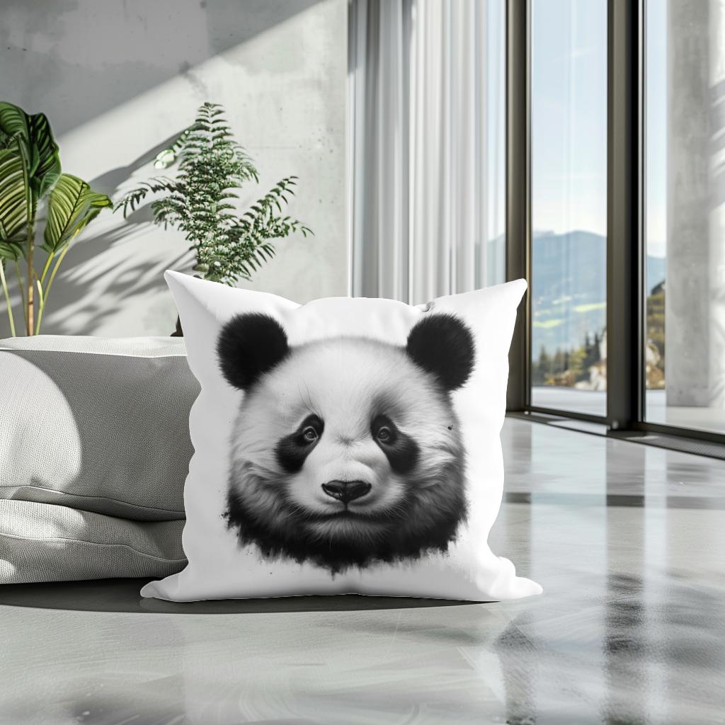 Emotive Panda: Captured Grace Cotton Cushion