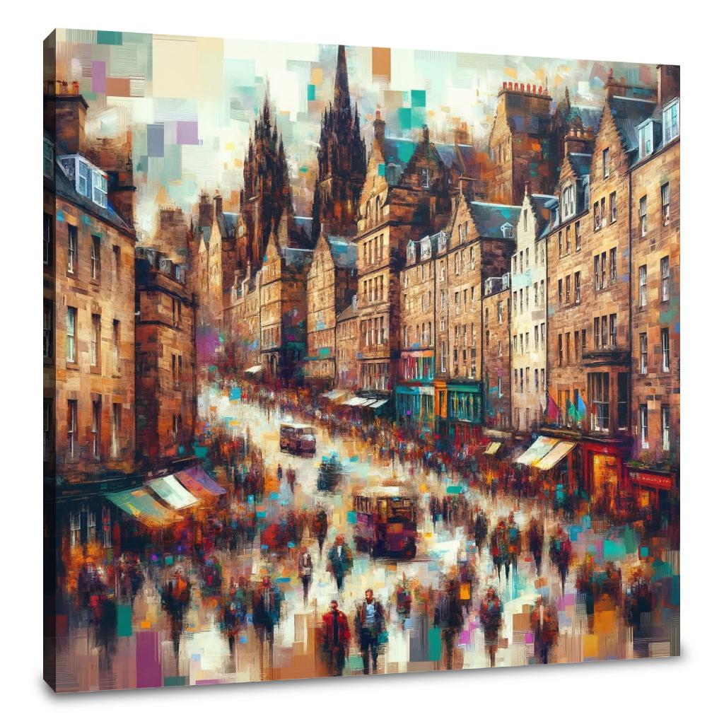 Edinburgh Royal Mile Abstract Essence Canvas