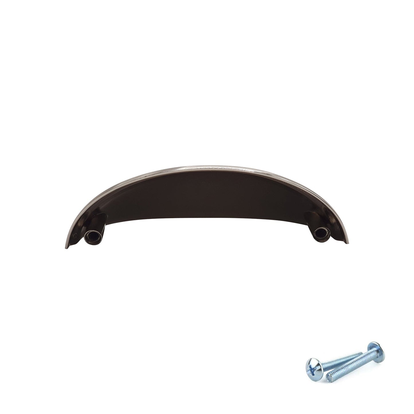 M4TEC 77mm Brushed Nickel Cup Handle - Modern Zinc Kitchen Cabinet & Drawer Pull (VG6 Series)