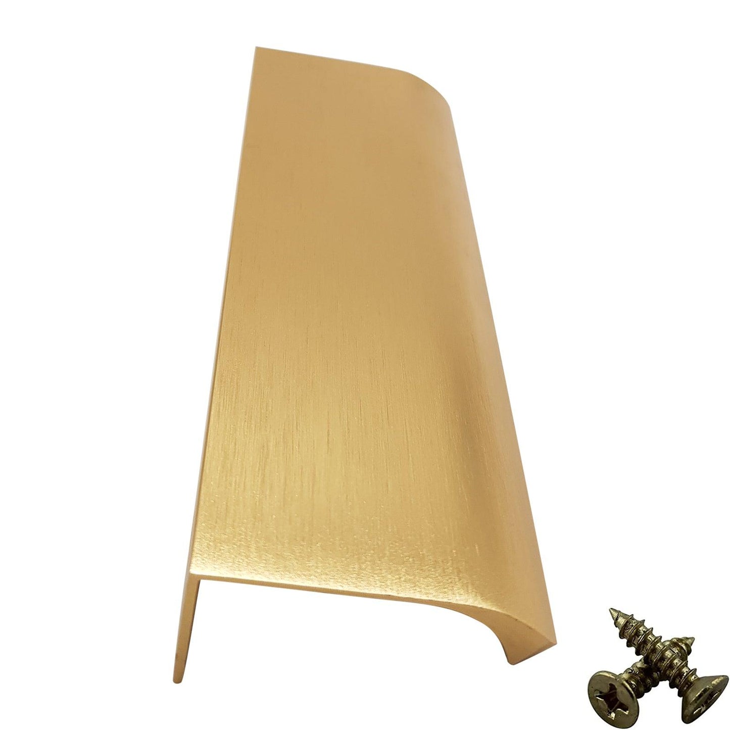 Brushed Brass Aluminium Cabinet Handle – Modern Cupboard, Drawer & Door Pull (Pack of 10)