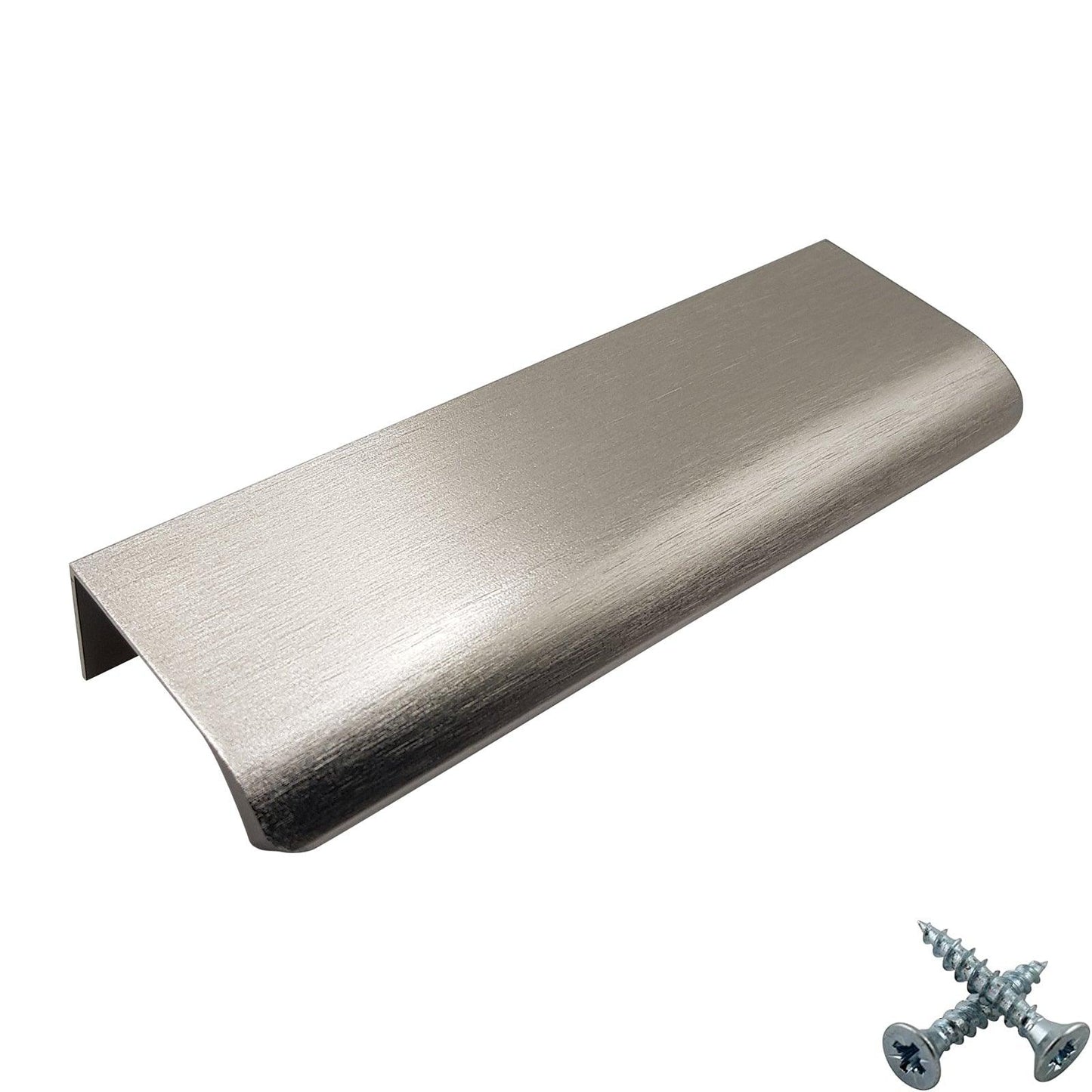 Brushed Inox Aluminium Cabinet Handle – Modern Cupboard, Drawer & Door Pull (Pack of 10)