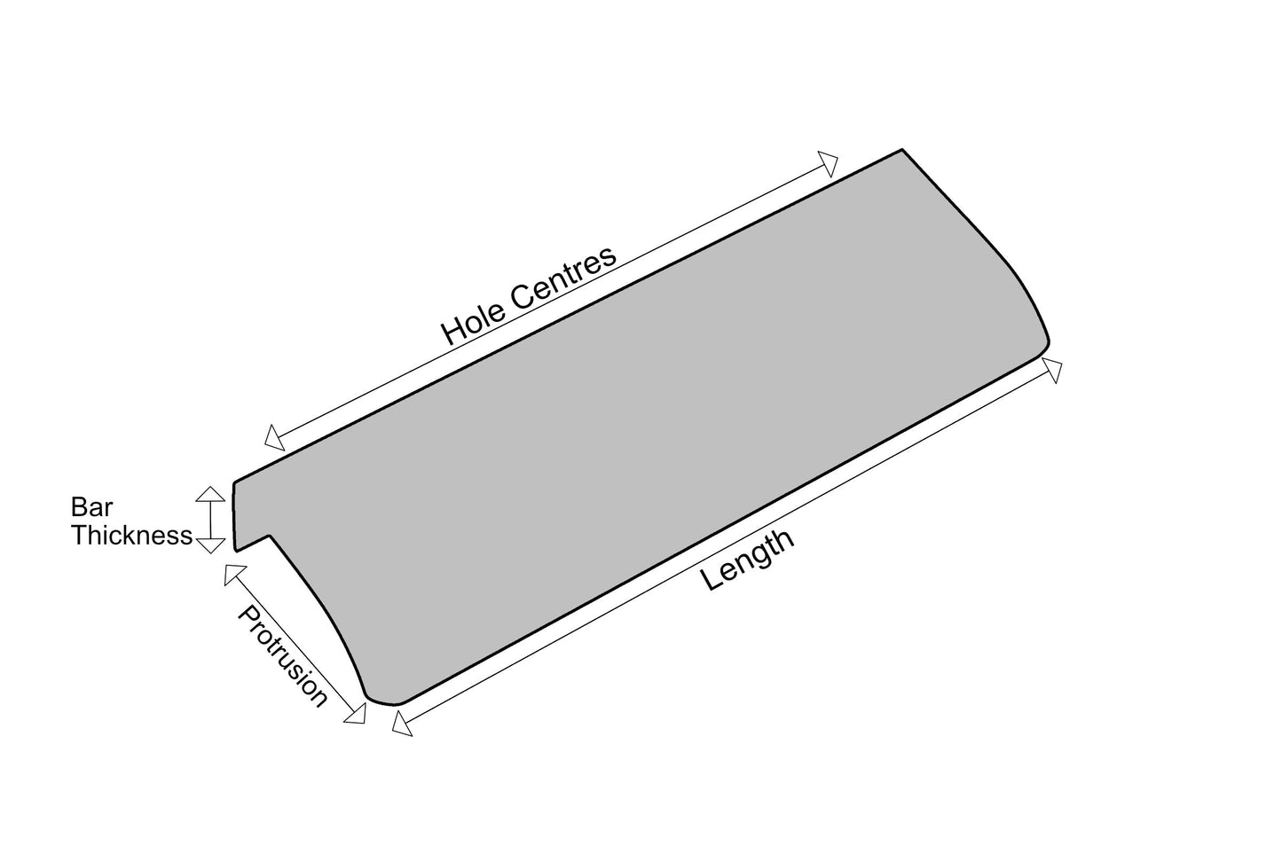 M4TEC Alva Bar Pull Handle – Matt Chrome Cabinet, Drawer & Cupboard Handle (Pack of 10) VD3