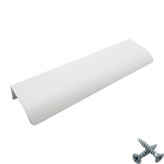 M4TEC Alva White Bar Pull Handle – Modern Aluminium Cabinet, Drawer & Cupboard Door Pull (VD3)