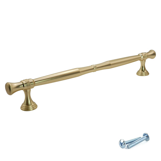 M4TEC Bar Handle Brushed Brass Doors, Drawers or Cupboards VH8 Series 10 pack