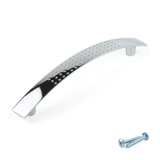 M4TEC Blairgowrie F4 Dimpled Bow Cupboard Door Handle – Curved Cabinet & Drawer Pull (96mm & 128mm Centres)