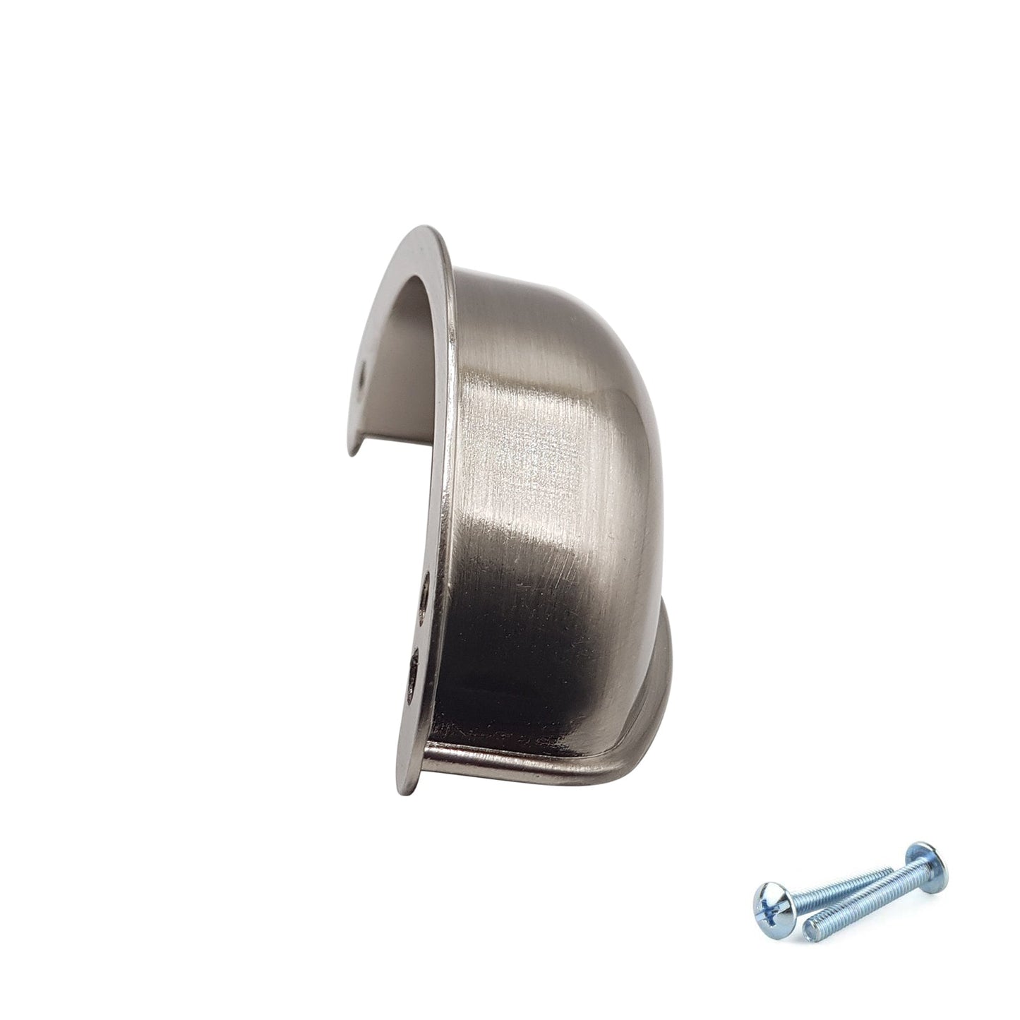 Brushed Nickel Cup Handle – 79mm Cabinet Drawer Pull (64mm Centres) | M4TEC VG3 Series