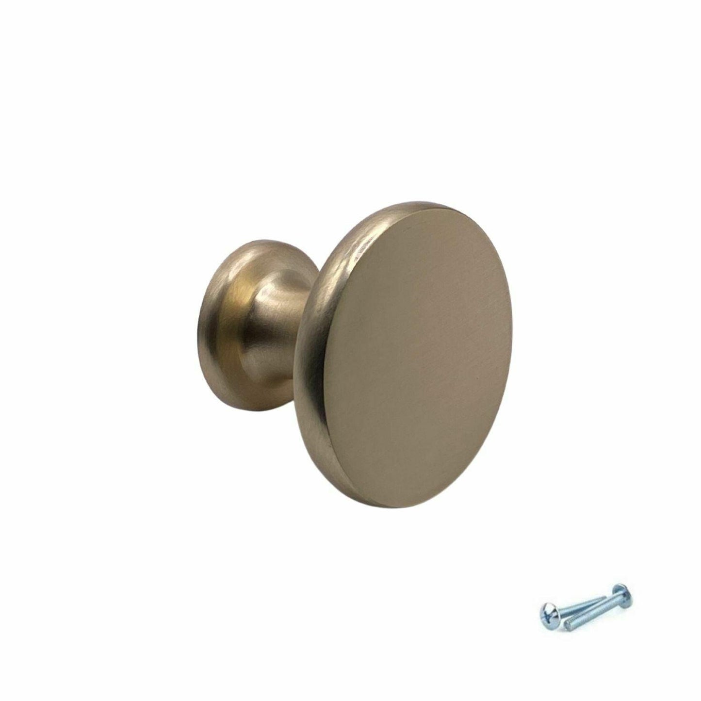 M4TEC Furniture Pull Knob Handle – Brass Brushed, Polished Chrome & Black Cabinet & Drawer Knob VD4B