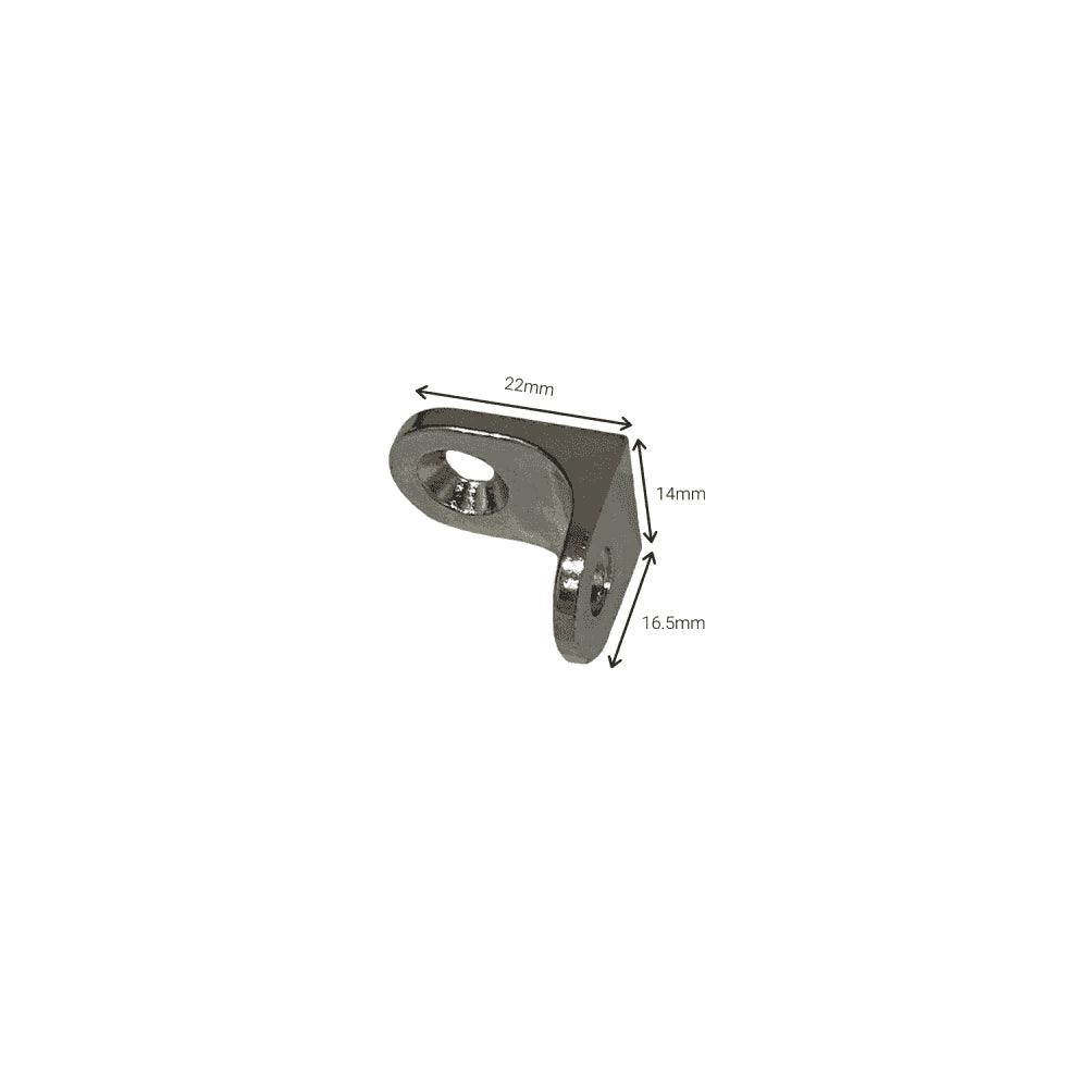 M4TEC Heavy Duty Steel Shelf Brackets - Chrome & Brass
