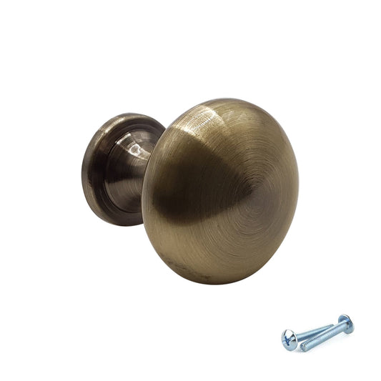M4TEC Antique Brass Knob Handle – VH4 Series (29mm Cabinet, Drawer & Cupboard Knob)
