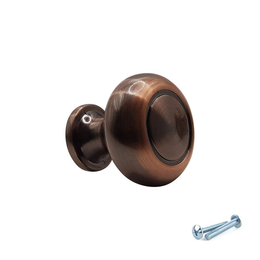 M4TEC Antique Copper Knob Handle – VH5 Series (30mm Cabinet, Drawer & Cupboard Knob)