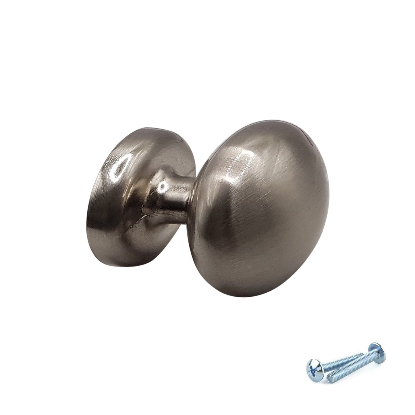M4TEC Brushed Nickel Cabinet Knob – 34mm Furniture Drawer & Cupboard Door Handle (VF9 Series)