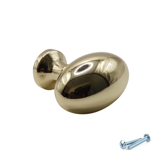 M4TEC Karat Gold Oval Knob Handle – VG8 Series (36mm Cabinet, Drawer & Cupboard Knob)