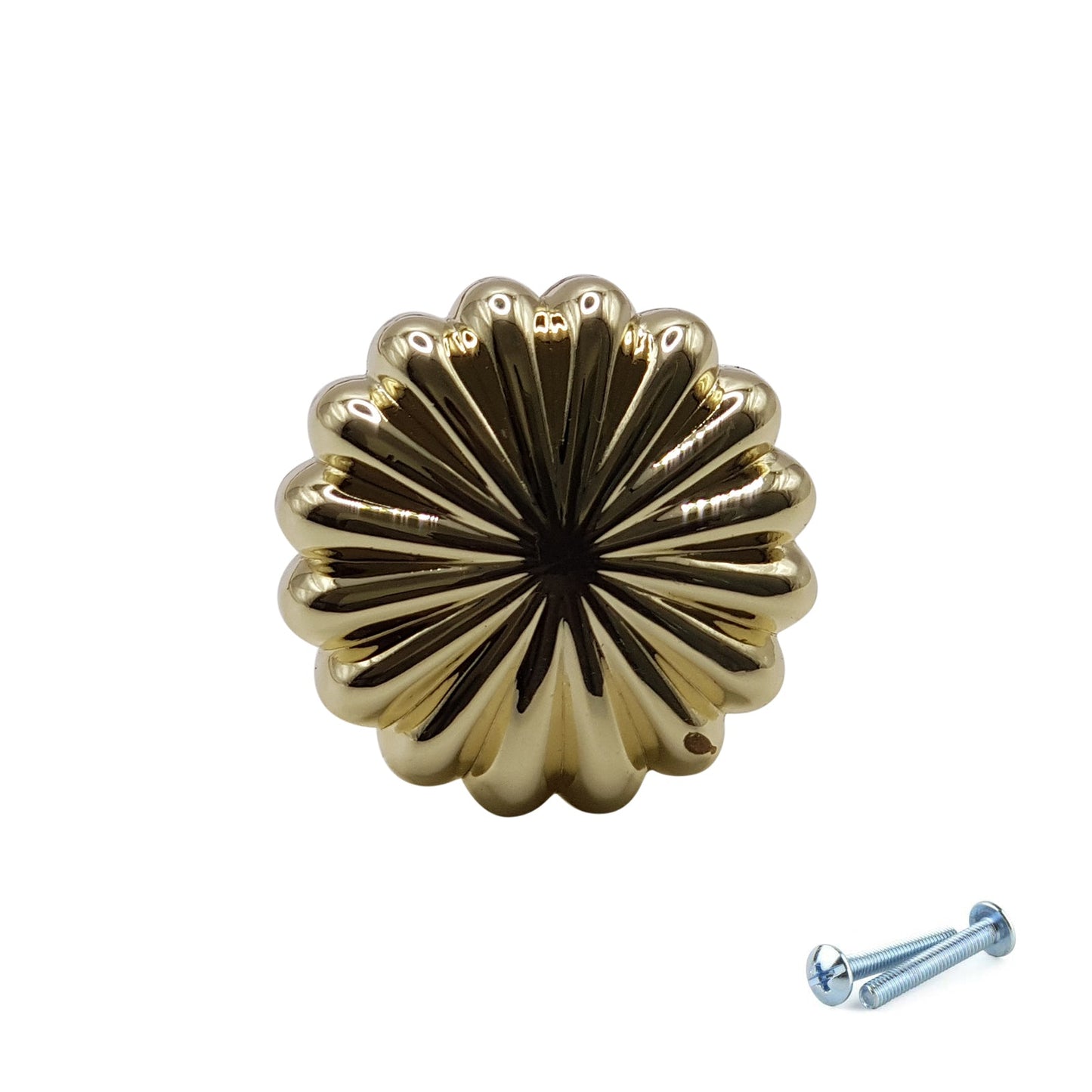 M4TEC Karat Gold Fluted Knob Handle – VH3 Series (30mm Cabinet, Drawer & Cupboard Knob)