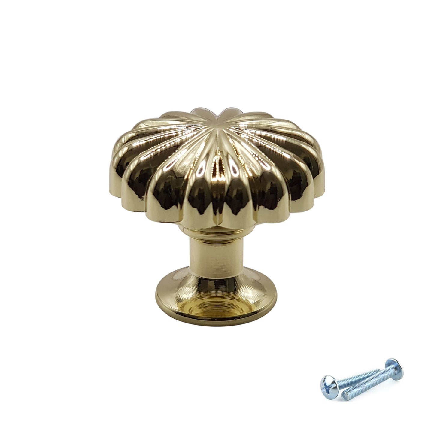 M4TEC Karat Gold Fluted Knob Handle – VH3 Series (30mm Cabinet, Drawer & Cupboard Knob)