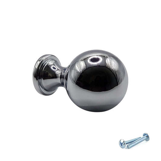 M4TEC Polished Chrome Round Knob Handle – VG9 Series (25mm Cabinet, Drawer & Cupboard Knob)