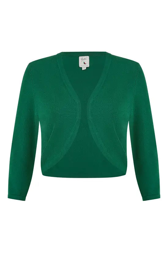 Yumi Dark Green Knitted Bolero