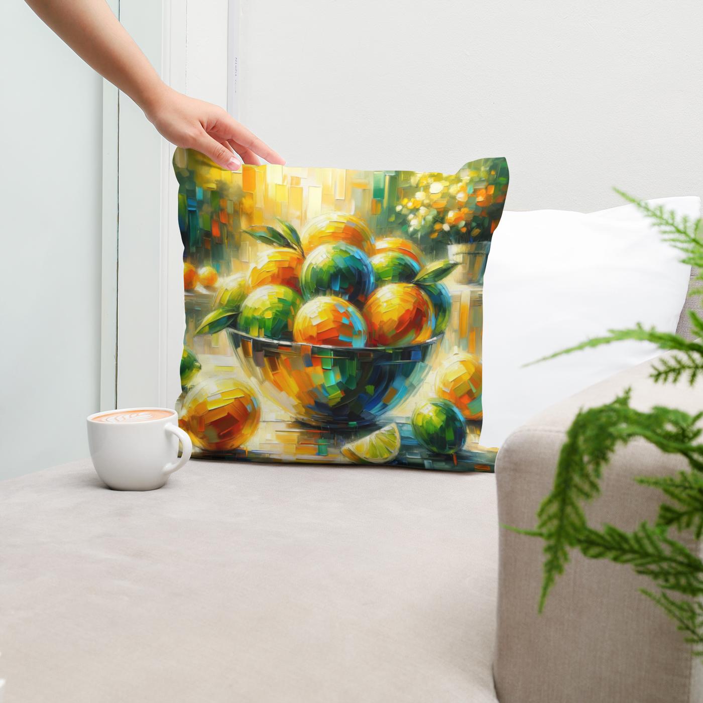 Citrus Symphony Cotton Cushion