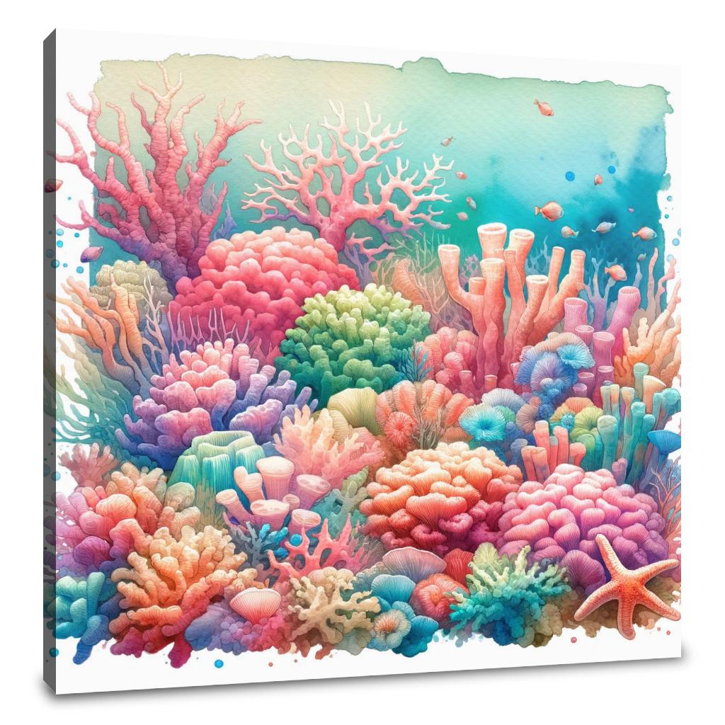 Vibrant Coral Reef Canvas