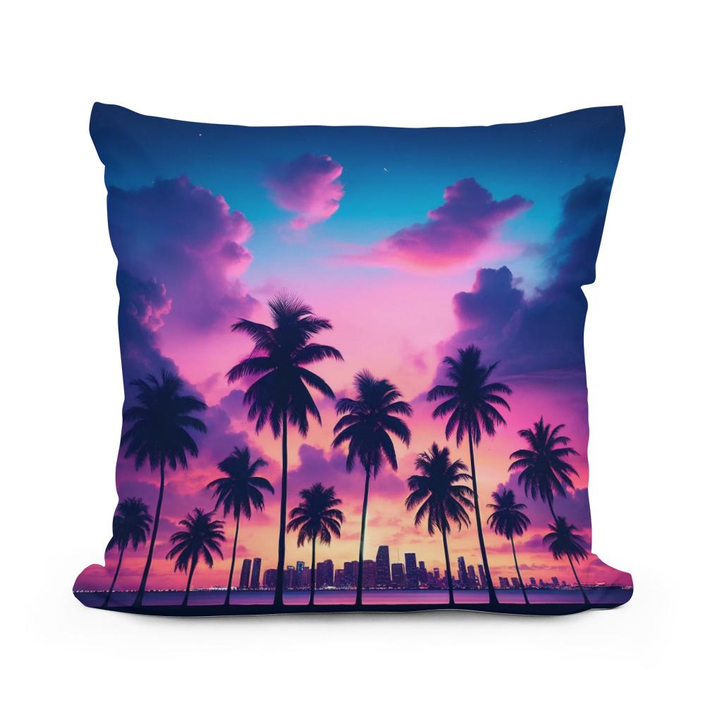 Miami Twilight Cotton Cushion