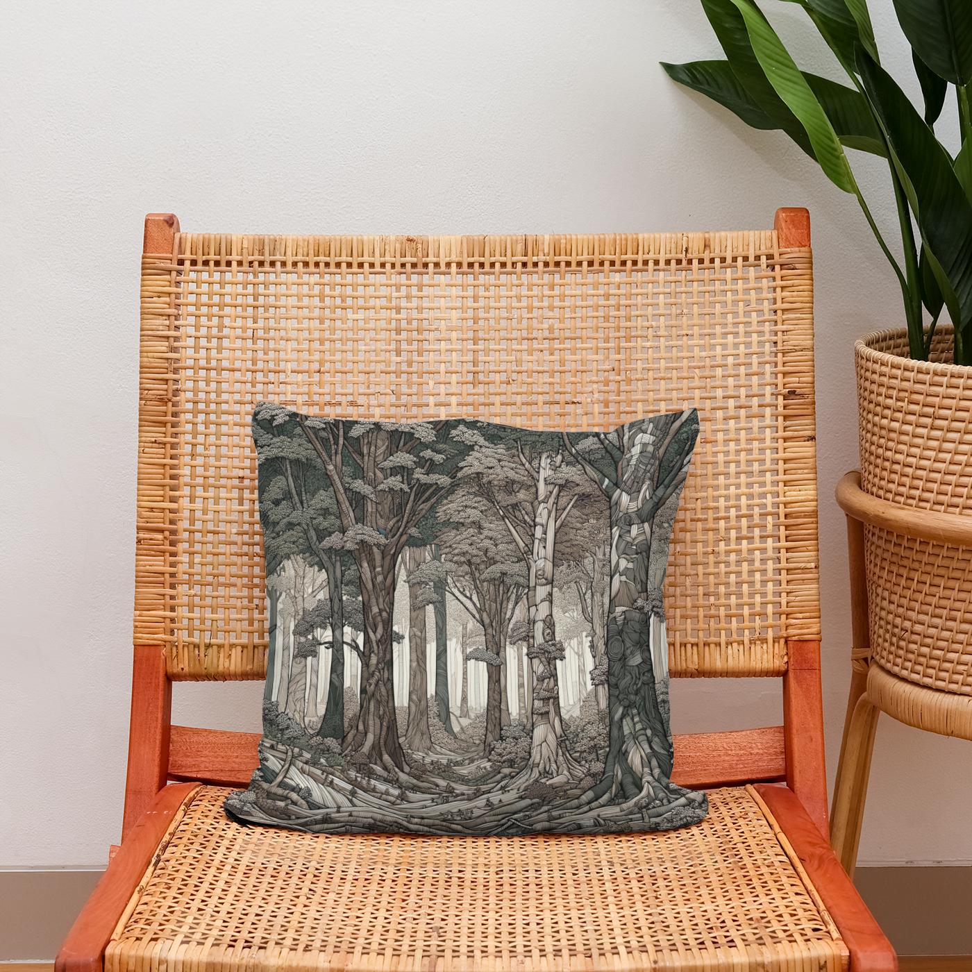 Enchanted Forest Whispers Cotton Cushion