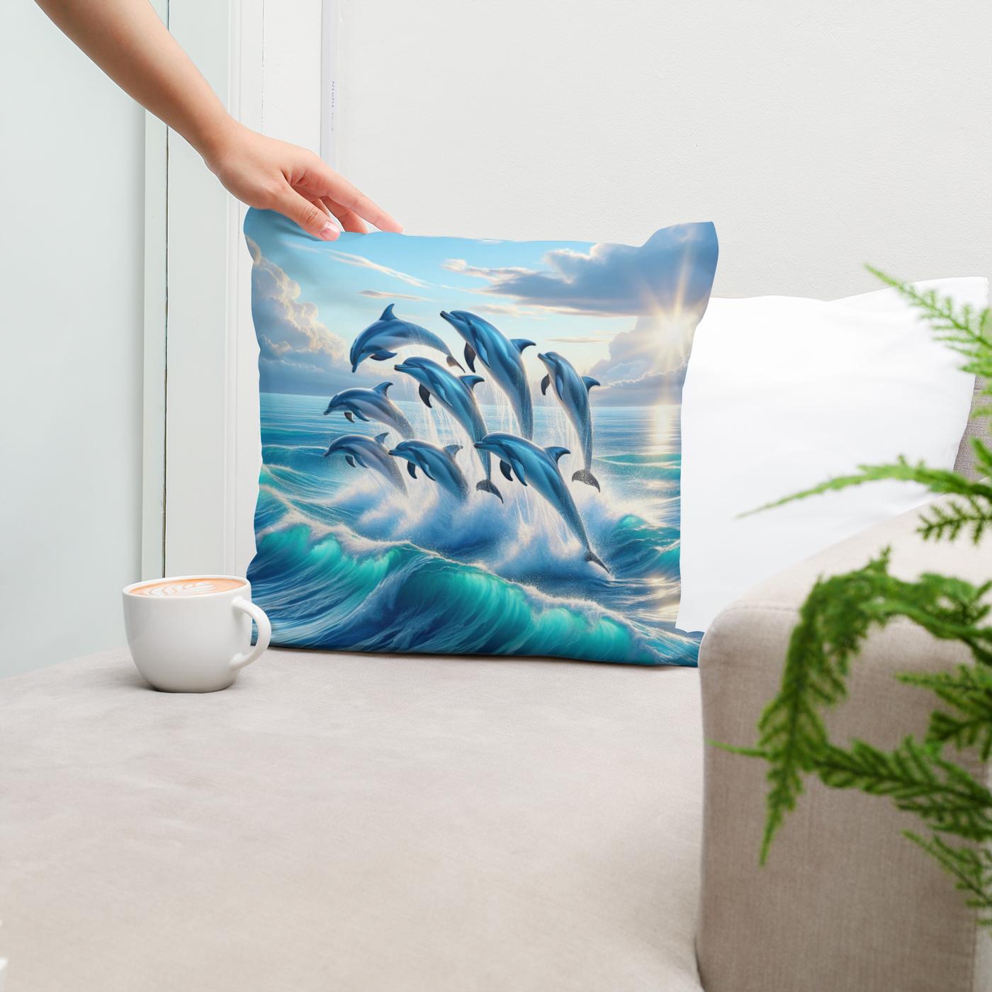 Ocean Leap Cotton Cushion