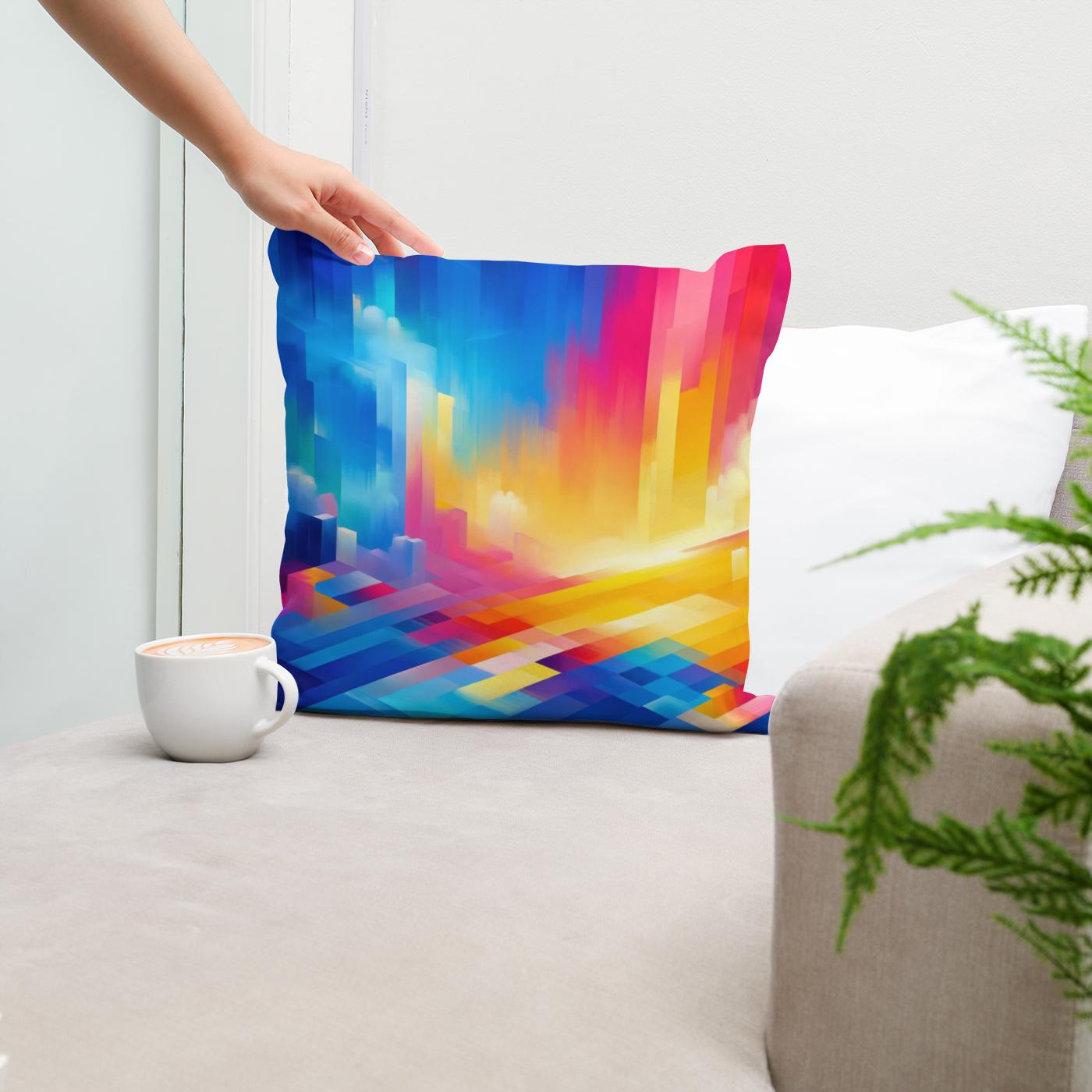 Vibrant Serenity Cotton Cushion