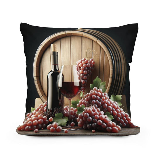 Red Wine Harvest Cotton Cushion