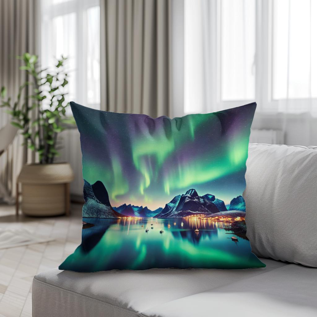 Aurora Fjord Cotton Cushion