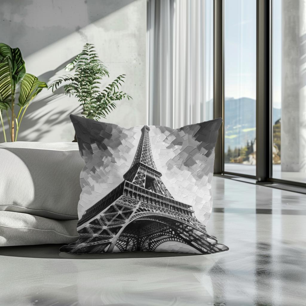 Mystique of Paris Eiffel Tower Cotton Cushion