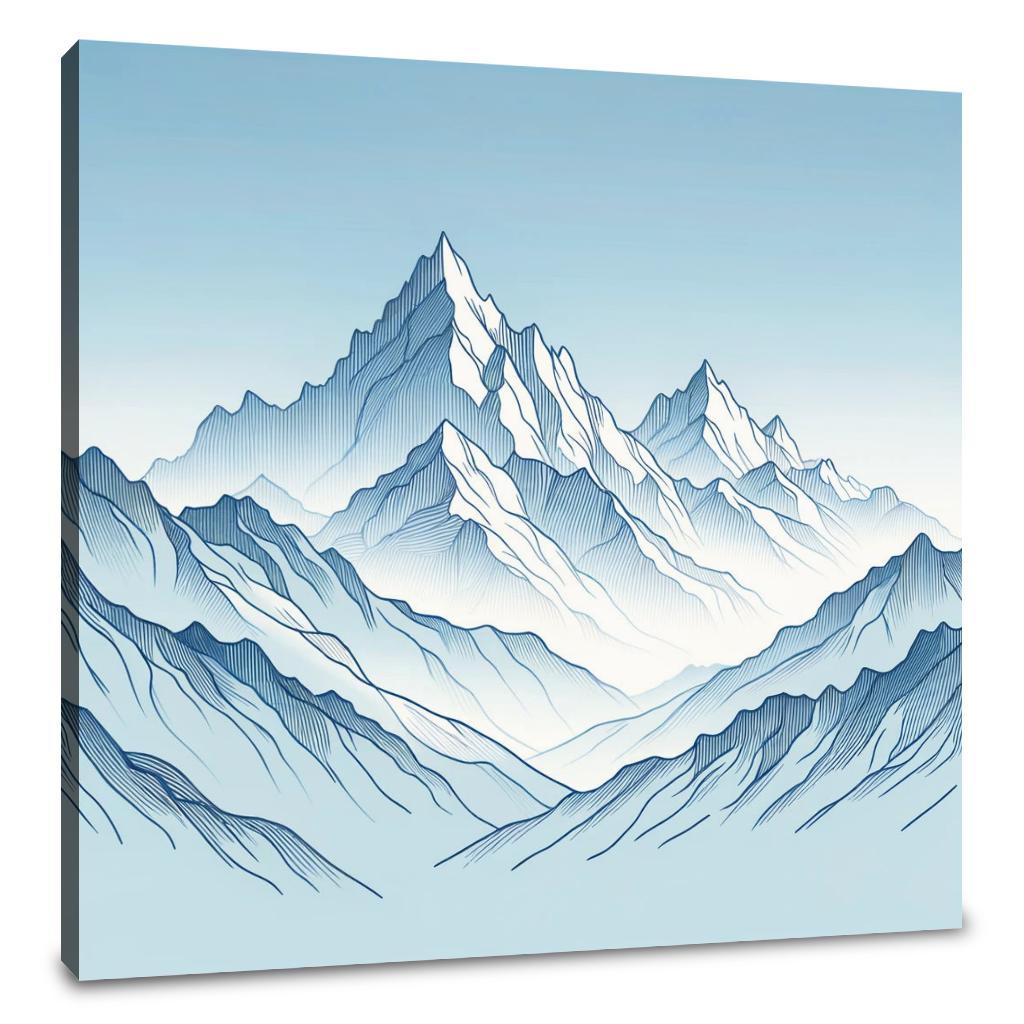 Snowy Peaks Canvas