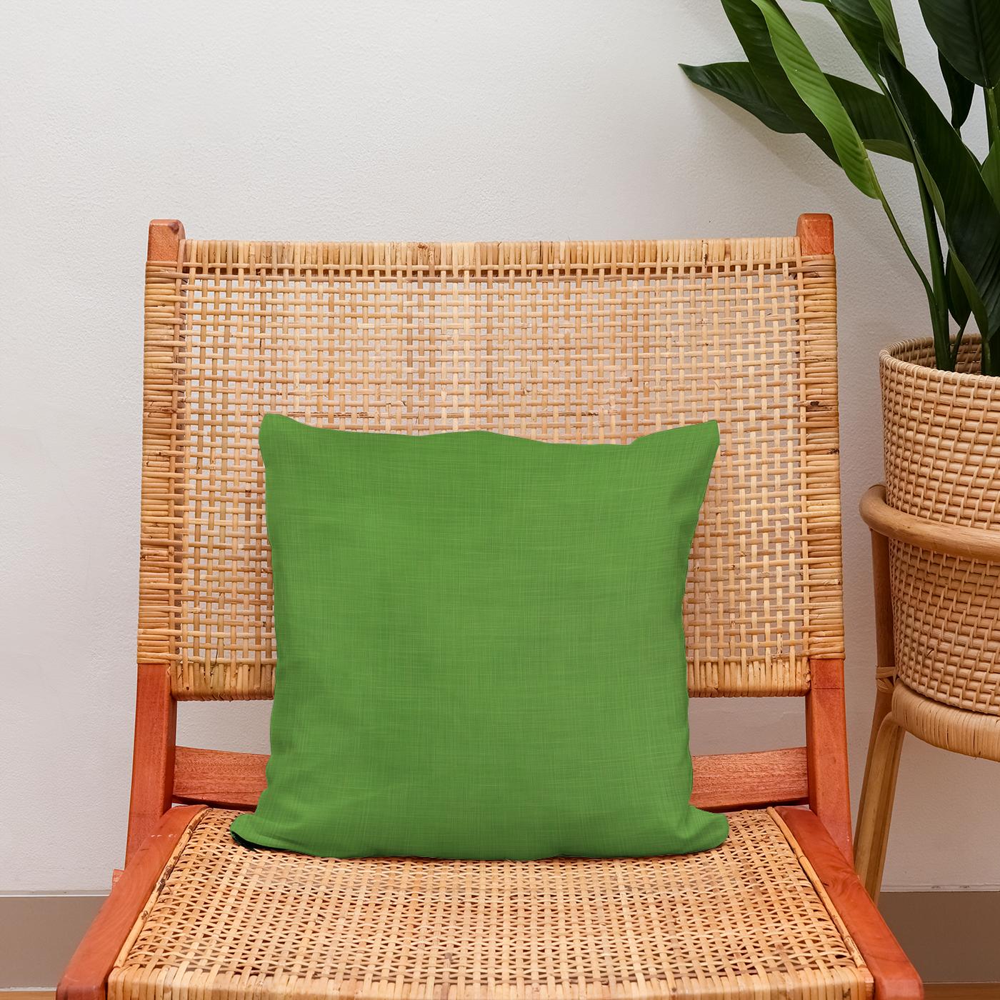 Pure Green Cotton Cushion